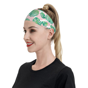Καλοκαιρινό Τροπικό Φύλλα Φοίνικα Γυναικείες Ανδρικές μπάντες ιδρώτα Headband Elastic Fitness Αθλητισμός κορδέλα μαλλιών Sweat Wash Bands