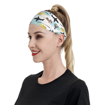 Cartoon Planes Sweat Headband Sweat Bands Hair Bands Ποδηλασία Τρέξιμο Sweatband Αθλητική ασφάλεια για γυναίκες Άνδρες