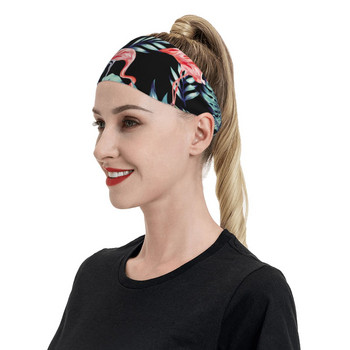 Summer Tropical Palm Leaves Headband Sweat Bandage Birds Hair Band Yoga Running Sweatband Sports Safety for Men