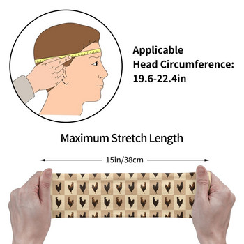 Κοτόπουλο χαριτωμένο ιδρώτα για προπόνηση Καρό πολυεστερικό ιδρώτα Headbands γυμναστήριο Yoga Head Sweat Bandages Αντιολισθητικός ιδρώτας