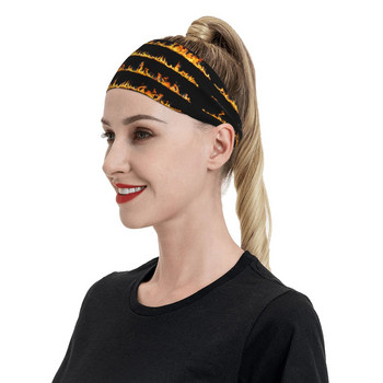 Fire Design Headband Headwrap Κορδέλα μαλλιών Outdoor Sport Sweatband Sports Safety για γυναίκες Άνδρες