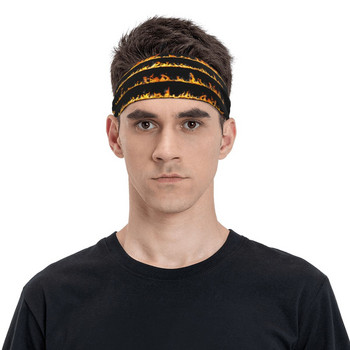Fire Design Headband Headwrap Κορδέλα μαλλιών Outdoor Sport Sweatband Sports Safety για γυναίκες Άνδρες