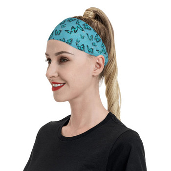 Πεταλούδες Sweatbands Stretch Running Sweat Headband Headwrap Cartoon Head Sweat Bandages Tennis Gym Fitness Hair Sweat Bands