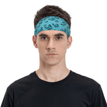 Πεταλούδες Sweatbands Stretch Running Sweat Headband Headwrap Cartoon Head Sweat Bandages Tennis Gym Fitness Hair Sweat Bands