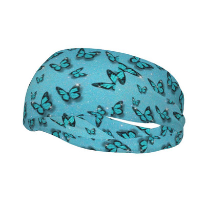 Πεταλούδες Sweatbands Stretch Running Sweat Headband Headwrap Cartoon Head Sweat Bandages Tennis Gym Fitness Hair Sweat Bands