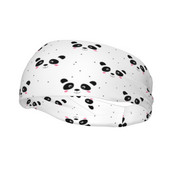 Miela „Panda“ prakaito juostelė moterims, vyrams, graži, elastinga, prakaituota, gyvulinė, galvos juosta Teniso sporto salė Fitneso galvos prakaito juostelė plaukams prakaito juostos