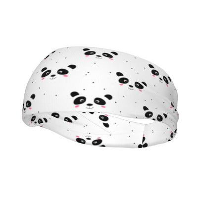 Miela „Panda“ prakaito juostelė moterims, vyrams, graži, elastinga, prakaituota, gyvulinė, galvos juosta Teniso sporto salė Fitneso galvos prakaito juostelė plaukams prakaito juostos