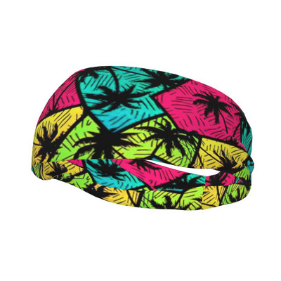 Αφηρημένη πολύχρωμη γεωμετρία Αθλητισμός Ασφάλεια Ζώνες κεφαλής ιδρώτας παλάμης Τζόγκινγκ κεφαλής ιδρώτας επίδεσμος κεφαλής τουρμπάνι μαλλιών