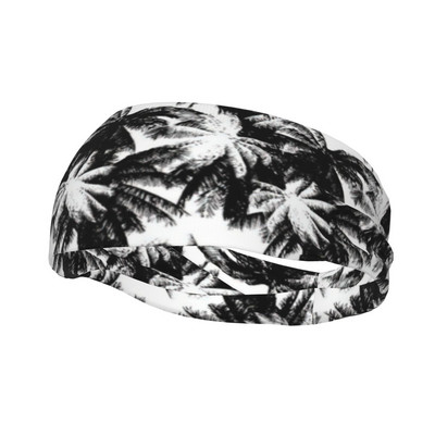 Banda de transpirație tropicală retro pentru palmier unisex Bandă de transpirație elastică pentru yoga volei Bandaj de păr Bandaj pentru cap Benzi de transpirație pentru păr