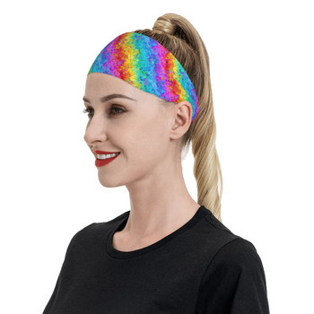 Lgbt Pride Спортна лента за глава Rainbow Butterfly Ленти за коса Йога Бягаща лента за пот Спортна безопасност за жени