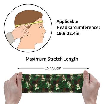 Καμουφλάζ Star Skull Print Μπάντα Αθλητισμού για εξωτερικούς χώρους Unisex Φαρδιά ιδρώτα Headbands Gym Fitness Yoga Hair Bandage Headwear Hairband
