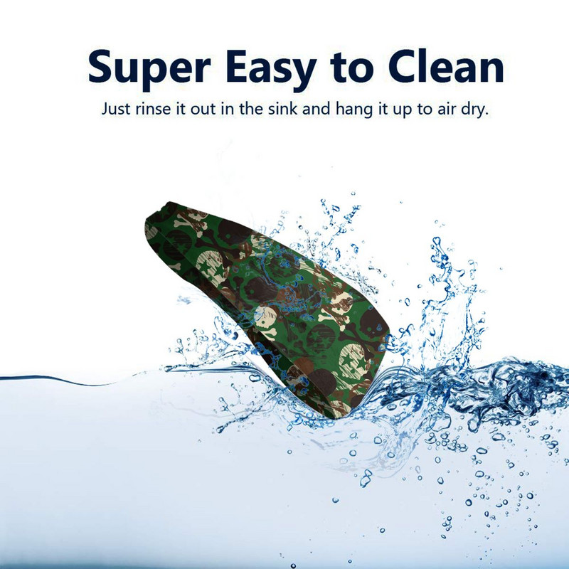 Kamufliažas Star Skull Print Outdoor Sport Prakaito juosta Unisex platus prakaito galvos tvarsčiai Sporto salė Fitneso Joga Plaukų Tvarsčiai Galvos apdangalai Plaukų juosta