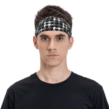 Έλεγχος σχεδίου ταρτάν Parttern Sweatband Elastic Sweat Headband Αντιολισθητικός επίδεσμος ιδρώτας κεφαλής Tennis Gym Fitness Sweat Wash Band