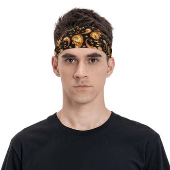 Paisley Sweatbands Разтегателни тренировъчни ленти за изпотяване за жени Мъже Headwrap Потни превръзки за глава Фитнес зала Фитнес Йога Тюрбан за коса