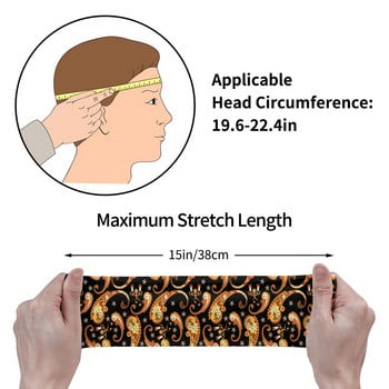 Paisley Sweatbands Stretch Workout Sweat Headbands για γυναίκες Ανδρικά Headwrap Head Sweat Bandages Gym Fitness Yoga Hair Turban