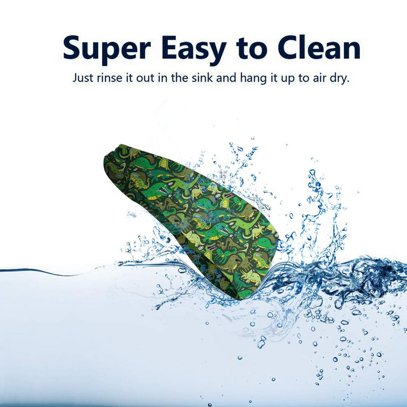 Γελοιογραφία Πράσινος Δεινόσαυρος Αθλητισμός Αθλητικές μπάντες Stretch Sweat Headband Γυμναστήριο Γιόγκα Επιδέσμους μαλλιών Headwrap Sweat Wash Bands