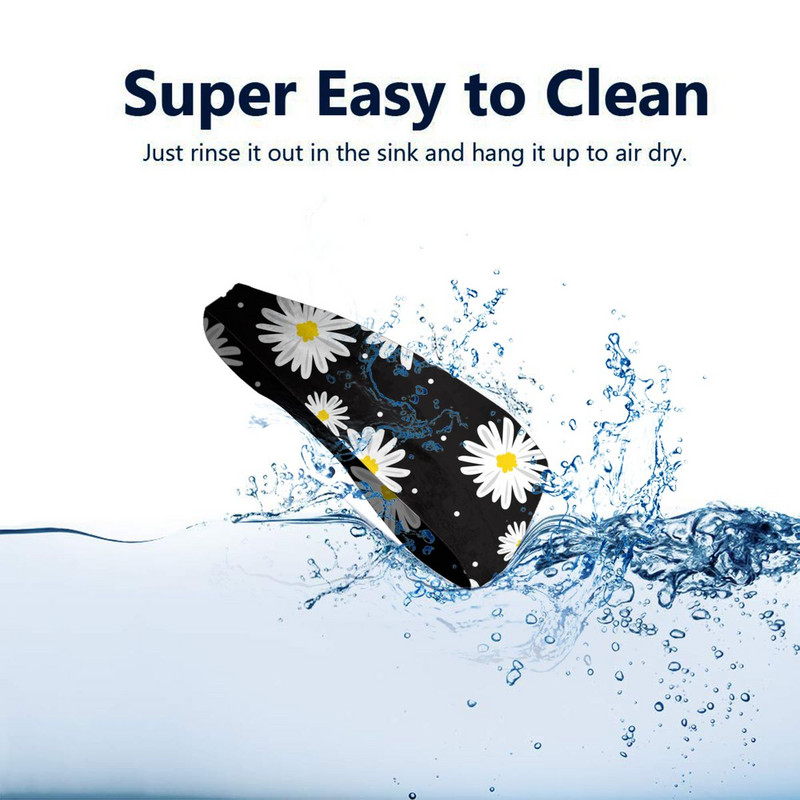 Μπάντα γυμναστικής Daisy Flower για Unisex Soft Sweat Headband Gym Fitness Head Sweat Bandages Headwear Hair Sweat Sweat Band