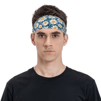 Daisy Flower Headband Headwear Ζάντα για τα μαλλιά Yoga Running Sweatband Αθλητική ασφάλεια για γυναίκες