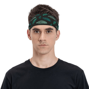 Feathers Sports Headband Hair Band Jog Μπάσκετ Τρέξιμο Sweatband Αθλητική ασφάλεια για γυναίκες