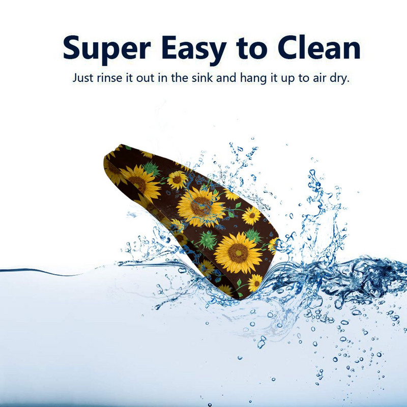 Daisy Flower prakaito juosta Įtempta dviračių dviračių prakaito galvos juostos, neslystančios galvos, prakaito tvarsčiai, treniruoklių salė Fitneso jogos prakaito prausimosi juostos