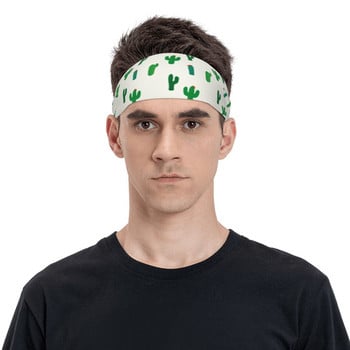 Cactus Sweatband Wide Running Sweat Bands Wide Running Sweat Bands за жени Мъже Headwrap Сладки превръзки за пот на главата Фитнес зала Фитнес Йога лента за коса