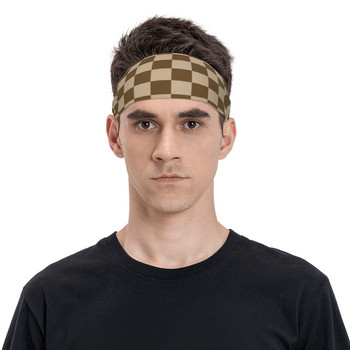 Шахматна дъска Спортна лента за глава Ленти за изпотяване Лента за коса Лента за спорт на открито Спортна безопасност за жени Мъже