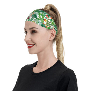 Cactus Athletic Sweatband για γυναίκες Ανδρικά Χαριτωμένα ελαστικά ιδρώτα Headband Tennis Gym Fitness Hair Bandants Αντιολισθητικές μπάντες ιδρώτα για τα μαλλιά