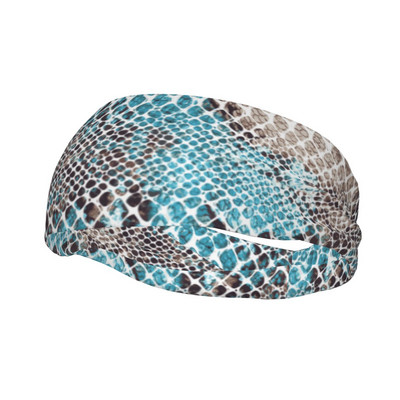 Snake Skin Pattern Retor Vyrų prakaito juosta Sportinė galvos juosta Stretch Fitness Bėgimas Tenisas Joga Sporto salė Plaukų juosta Galvos skara