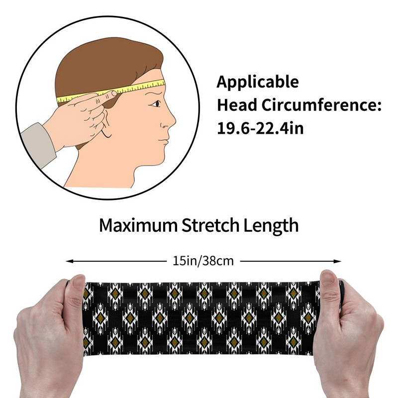 Ethnic Style Bohemia Sweatbands Stretch Outdoor Sport Sweat Headbands for Head Sweat Bandage Gym Fitness Yoga Sweat Wash Bands