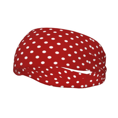 Banda pentru transpirație cu buline, elastică, pentru sport, siguranța, pentru transpirație, pentru femei, bărbați, bandă pentru cap, bandaje pentru păr, fitness, fitness, yoga, banda pentru transpirație pentru păr