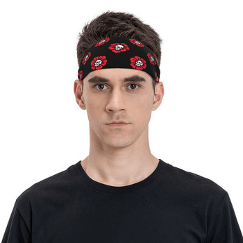 Cool Skull Running Sweatband for Unisex Polyester Sweat Headbands Yoga Volleyball Head Sweat Bandages Headwear Sweat Wash Band
