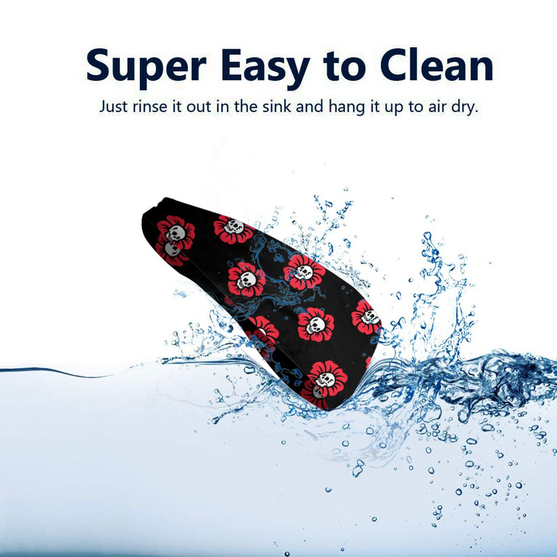 Cool Skull Running Sweatband for Unisex Polyester Sweat Headbands Yoga Volleyball Head Sweat Bandages Headwear Sweat Wash Band