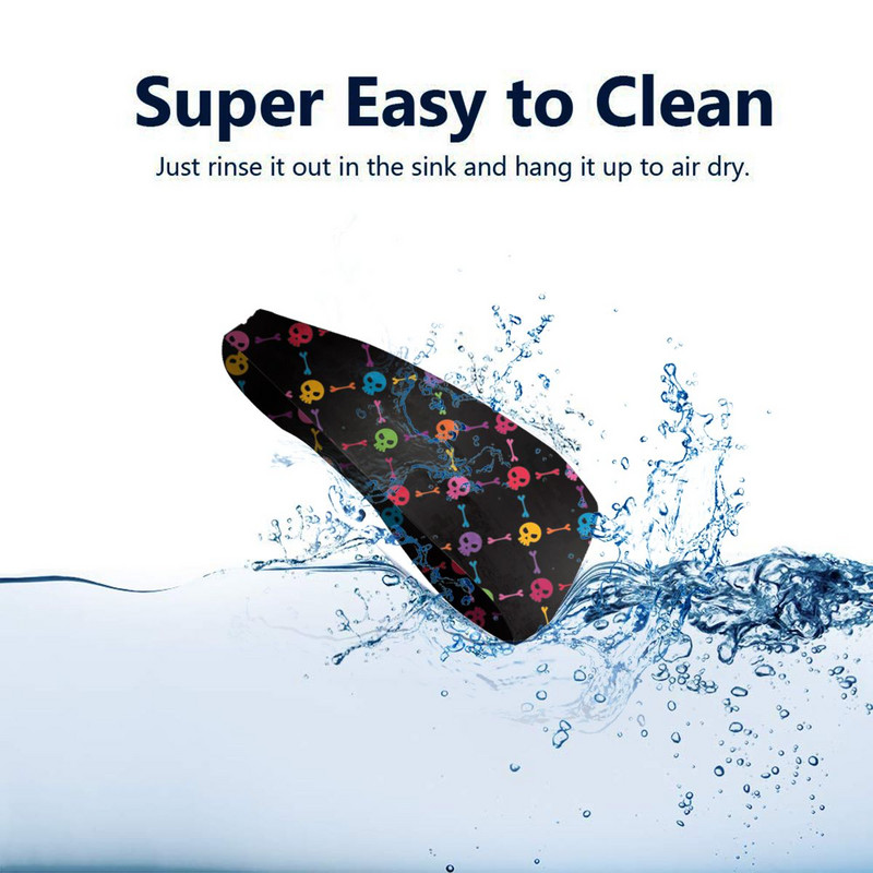 Cool Skull Moterų sportinė galvos juosta, elastinga bėgiojimas krepšinio bėgimo plaukų juosta Spalvinga galvos skara Sporto sauga