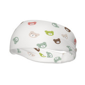 Aranyos rajzfilm medve fejpánt, fejpánt, izzadság hajpántok, kerékpár kerékpározás, futás, izzadságszalag, sportbiztonság nőknek, férfiak