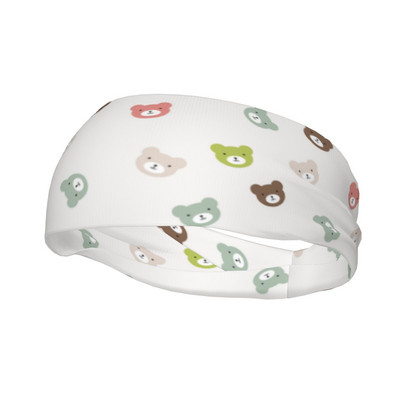 Aranyos rajzfilm medve fejpánt, fejpánt, izzadság hajpántok, kerékpár kerékpározás, futás, izzadságszalag, sportbiztonság nőknek, férfiak