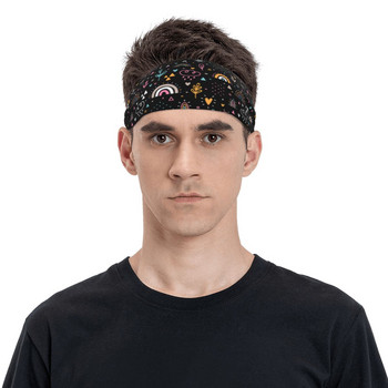 Rainbow Colorful Sports Headband Ζώνες ιδρώτα για τα μαλλιά Κορδέλα για τα μαλλιά Outdoor Sport Sweatband Sports Safety για άνδρες