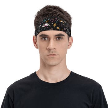 Rainbow Colorful Sports Headband Ζώνες ιδρώτα για τα μαλλιά Κορδέλα για τα μαλλιά Outdoor Sport Sweatband Sports Safety για άνδρες