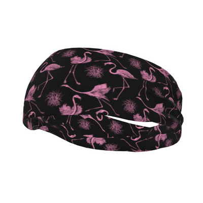 Flamingo Bird Sweatbands Wide Sport Safety Sweat Headbands για γυναίκες Άνδρες Head Sweat Bandage Tennis Gym Fitness Sweat Wash Band