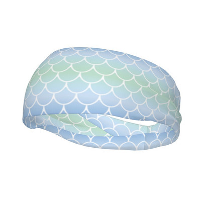 Ζυγαριά ψαριού Sweatband Stretch Outdoor Sport Sweat Headbands for Unisex Αντιολισθητικός Επίδεσμος ιδρώτα κεφαλιού Γυμναστήριο Yoga Sweat Wash Bands