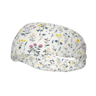 Wildflowers Gėlių Prakaito Juostos Sportinės Saugios Prakaito Galvos juostos Unisex Neslystančios Plaukų Tvarsčiai Teniso Gym Fitness Plaukų Turbanas