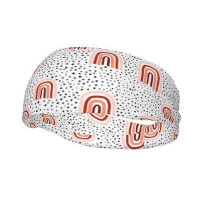 Miela Rainbow Spot prakaito juosta Elastinė bėgimo prakaito juostelė, skirta Unisex neslystančios galvos prakaito tvarsčiai bėgiojant jogos plaukams