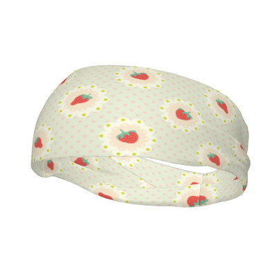 Căpșuni Fructe Femei Banda de transpirație Bandă de sport Elastică Jog Baschet Alergare Banda de păr Bandaj de transpirație Siguranță sportivă