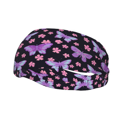 Butterfly vyrų prakaito juosta, neslystanti galvos juosta treniruotėms Teniso fitneso plaukų juosta galvos apdangalai