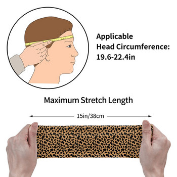 Leopard Outdoor Sport Sweatband για γυναίκες Ανδρικά ιδρώτα Headband Gym Fitness Yoga Head Sweat Bandages Αντιολισθητική ζώνη ιδρώτα μαλλιών