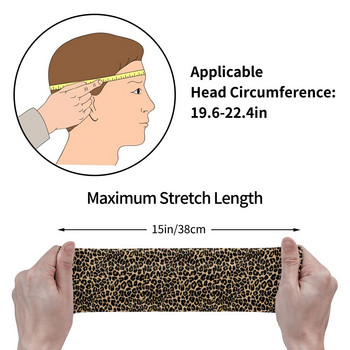 Leopard Outdoor Sport Sweatbands for Unisex Tiger Tattoo Wild Animal Sweat Headbands Yoga Hair Bandage Headwrap Hair Sweat Band