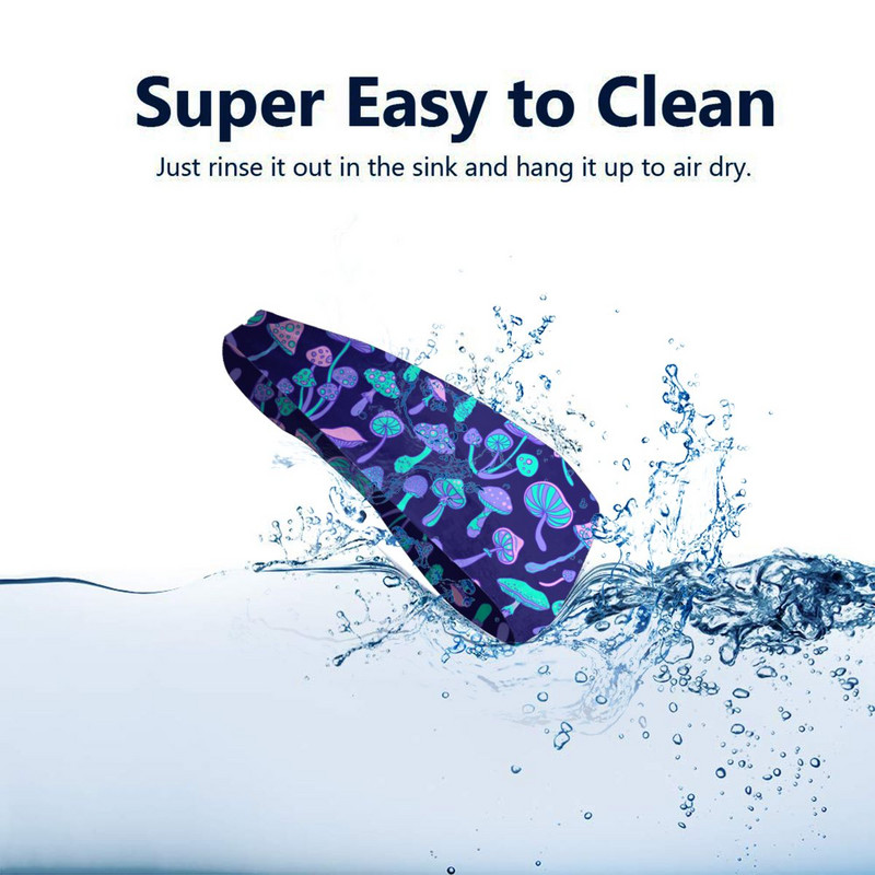 Magic Mushrooms Women Sweatband Headband Elasticity Cycling Yoga Hair Bands Psychedelic Hippie Headwrap Sports Safety