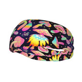 Magic Mushrooms Psychedelic prakaito galvos juosta galvos apdangalas Hippie Boho plaukų juosta dviračių sportui