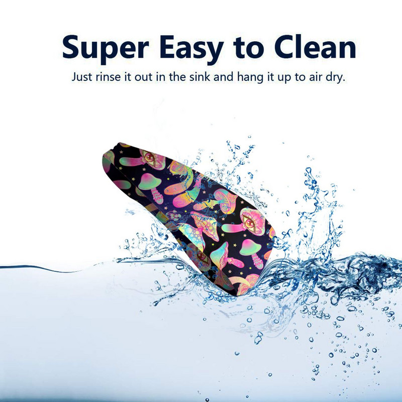 Magic Mushrooms Psychedelic prakaito galvos juosta galvos apdangalas Hippie Boho plaukų juosta dviračių sportui