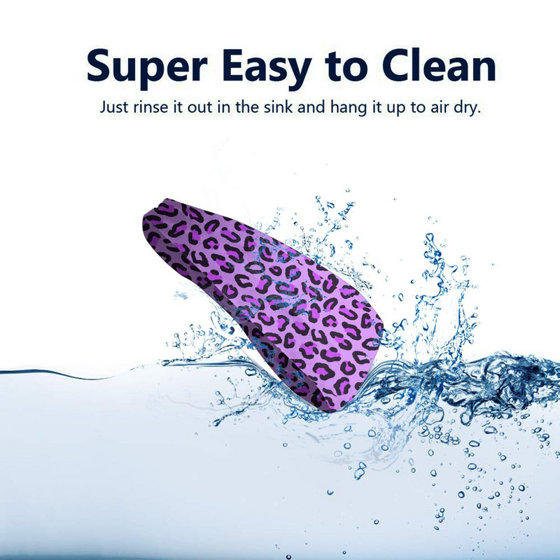 Banda de transpirație atletică ghepard mov pentru unisex, leopard, bentite late pentru transpirație, pentru jogging, yoga, bandaj pentru transpirație, pentru păr.