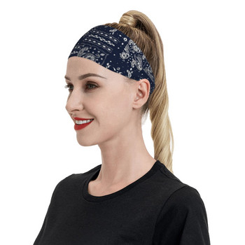 Paisley Pattern Headband Head Sweat Κορδέλα μαλλιών Fitness Jogging Tennis Yoga Gym Sweatband Αθλητική ασφάλεια για άνδρες